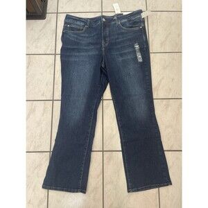 NWT Maurices Everflex High Rise Baby Boot Blue Denim Jeans Womens 22W Regular